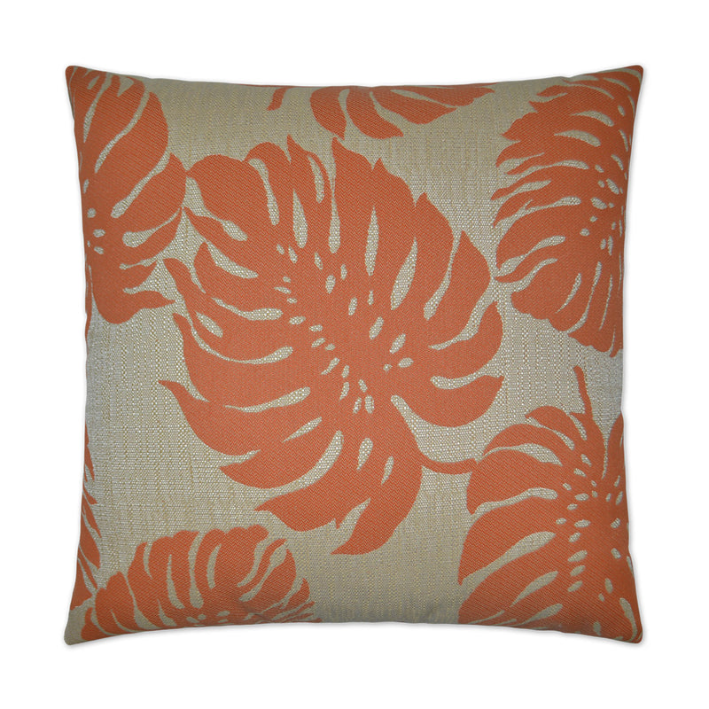 Outdoor Bay Palm Pillow - Orange - DV Kap