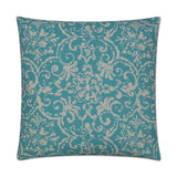 Outdoor Print Affair Pillow - Turquoise - DV Kap