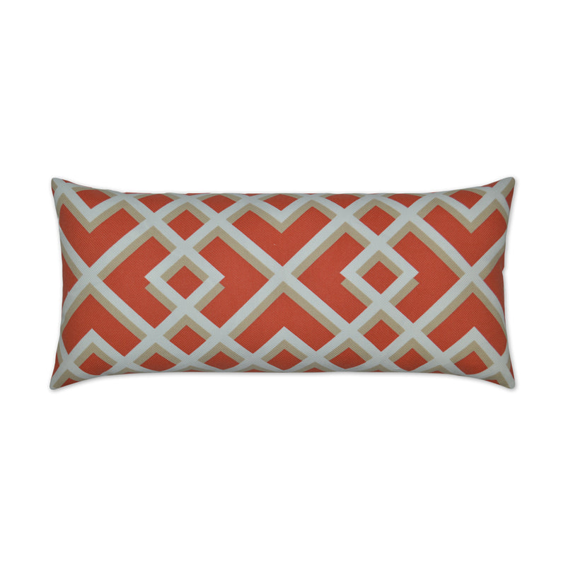 Outdoor Pergola Lumbar Pillow - Coral - DV Kap