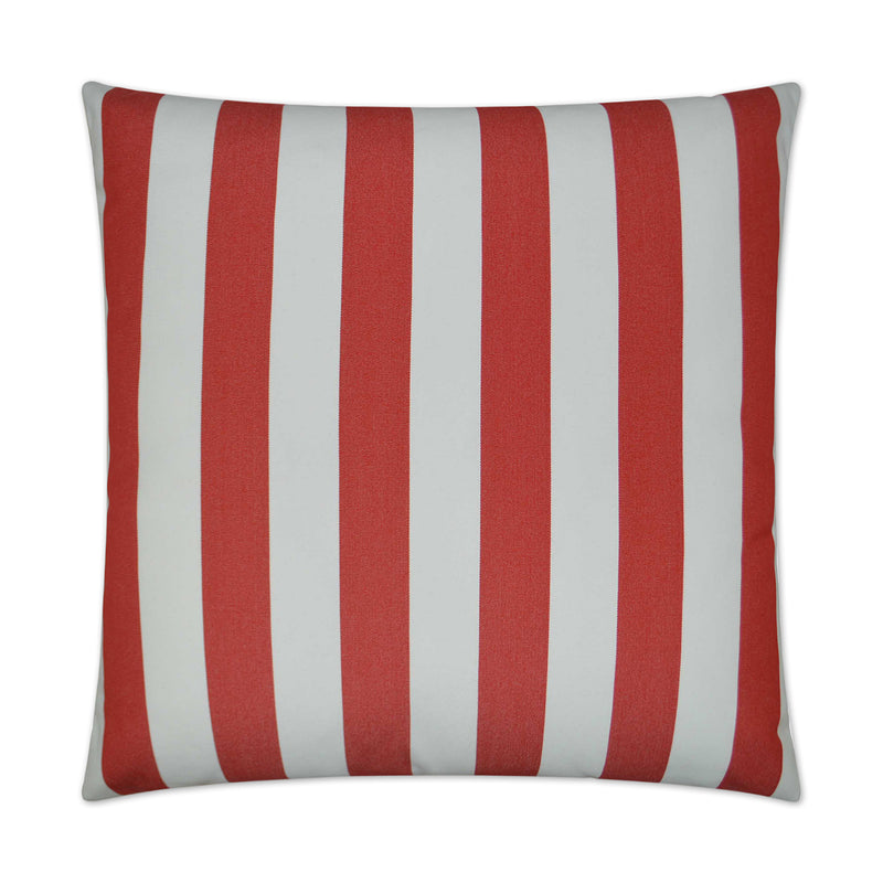 Outdoor Cafe Stripe Pillow - Red - DV Kap