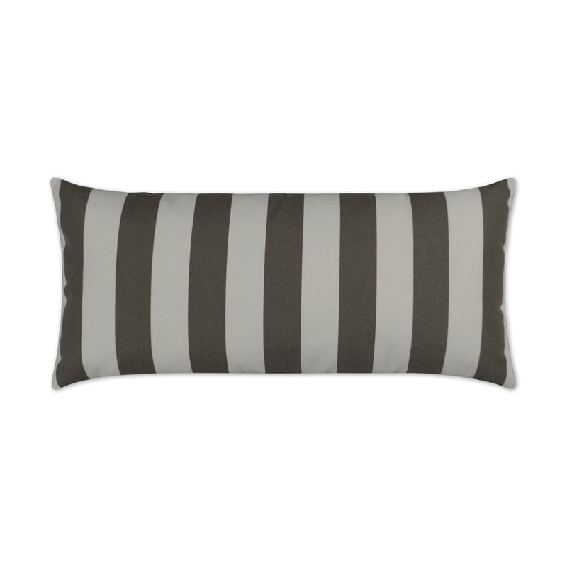 Outdoor Cafe Stripe Lumbar Pillow - Driftwood - DV Kap