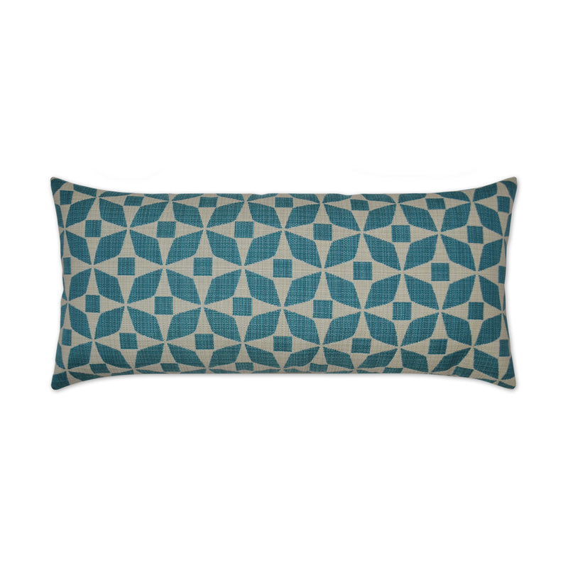 Outdoor Marquee Lumbar Pillow - Turquoise - DV Kap
