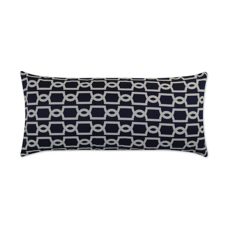 Outdoor Ocean Gate Lumbar Pillow - Navy - DV Kap