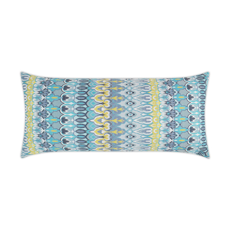 Outdoor Kanthum Lumbar Pillow - Turquoise - DV Kap