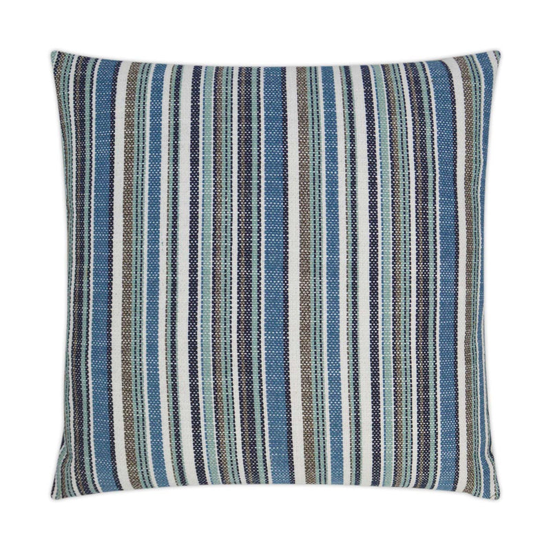 Outdoor Fancy Stripe Pillow - Navy - DV Kap