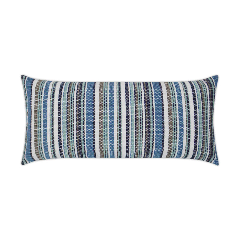 Outdoor Fancy Stripe Lumbar Pillow - Navy - DV Kap