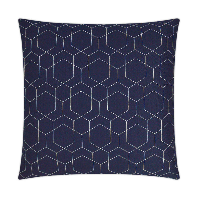 Outdoor Hex Quilt Pillow - Navy - DV Kap