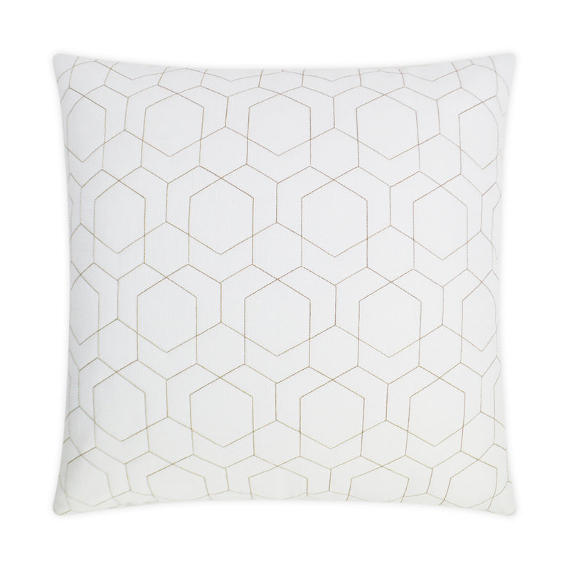 Outdoor Hex Quilt Pillow - White - DV Kap