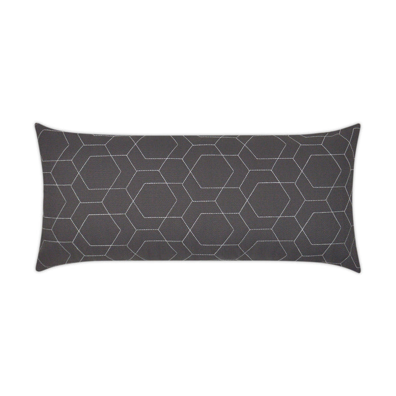 Outdoor Hex Quilt Lumbar Pillow - Grey - DV Kap