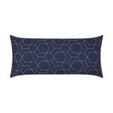 Outdoor Hex Quilt Lumbar Pillow - Navy - DV Kap