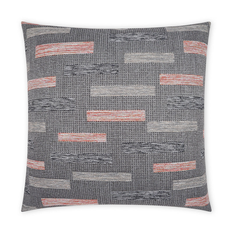 Outdoor Blockweave Pillow - Coral - DV Kap