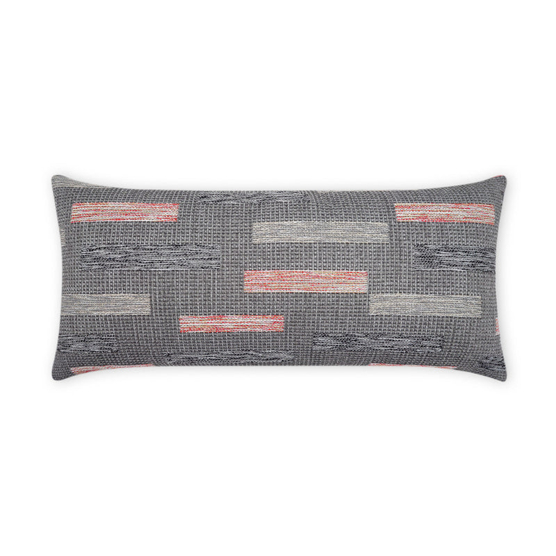 Outdoor Blockweave Lumbar Pillow - Coral - DV Kap