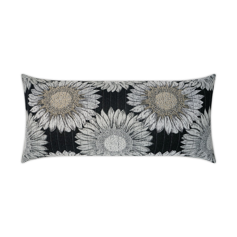 Outdoor Daisy Chain Lumbar Pillow - Black - DV Kap