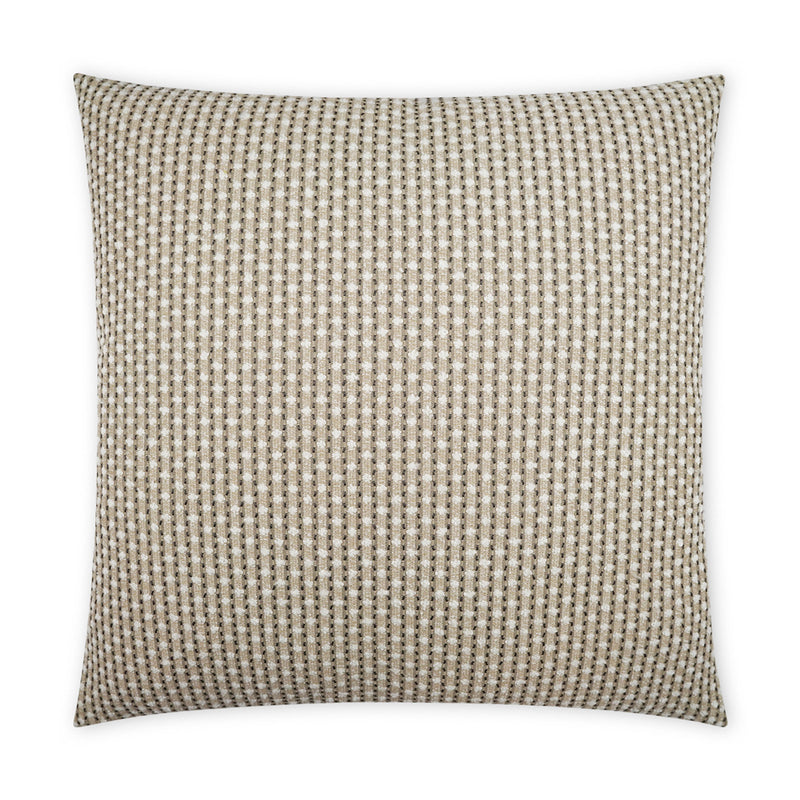 Outdoor Dot Dash Pillow - Taupe - DV Kap