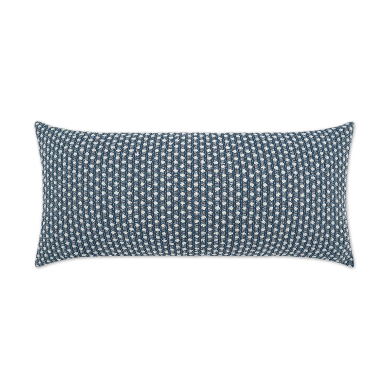 Outdoor Dot Dash Lumbar Pillow - Blue - DV Kap