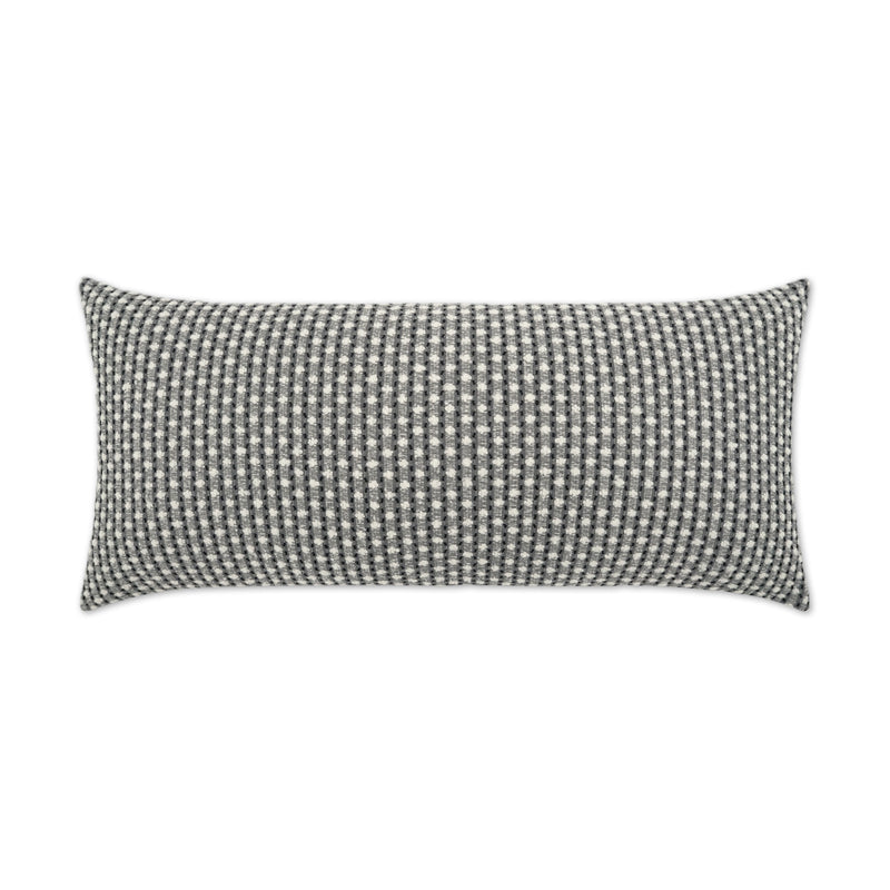 Outdoor Dot Dash Lumbar Pillow - Grey - DV Kap