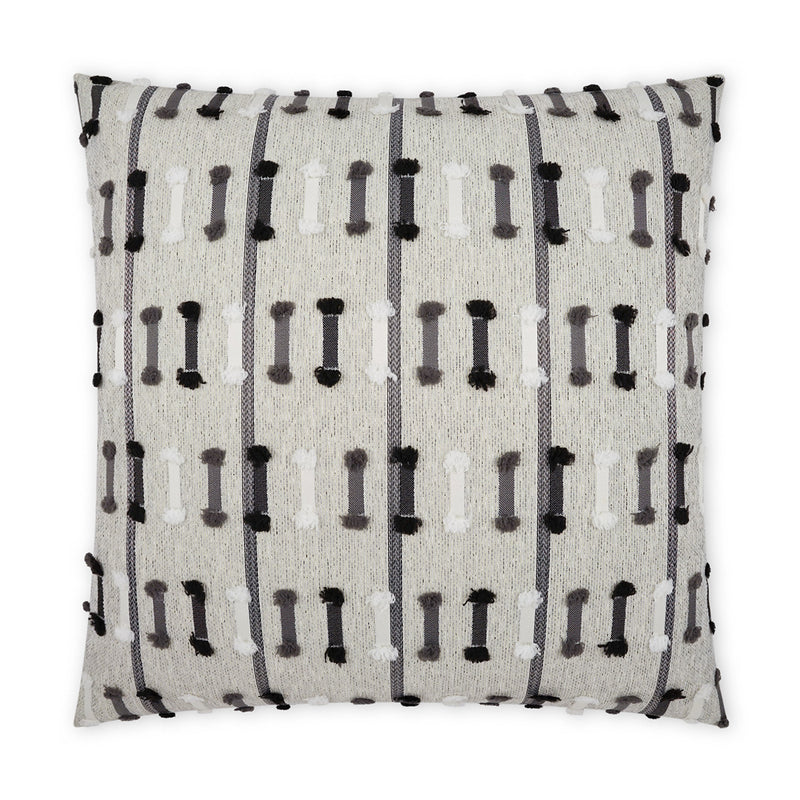 Outdoor Tassel Stripe Pillow - Grey - DV Kap