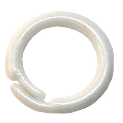 Small Off-White Plastic Split Rings - Available in Multiple Pack Sizes