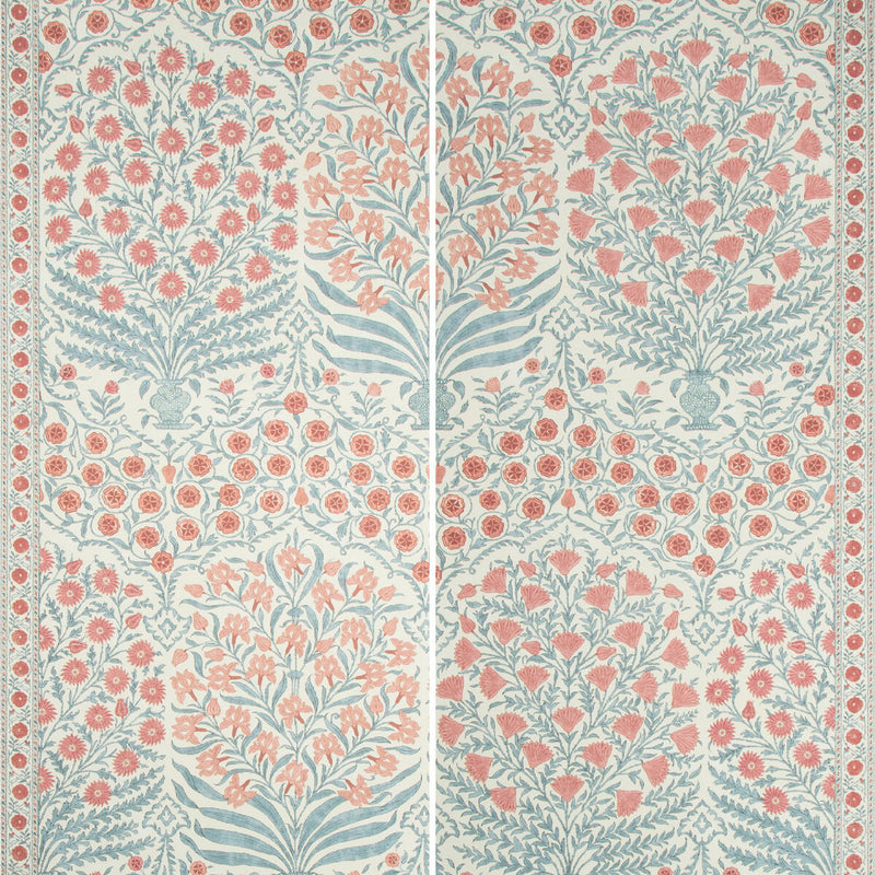 LEE JOFA - SAMEERA PAPER- RED/BLUE - Wallcovering by the EACH RED/BLUE