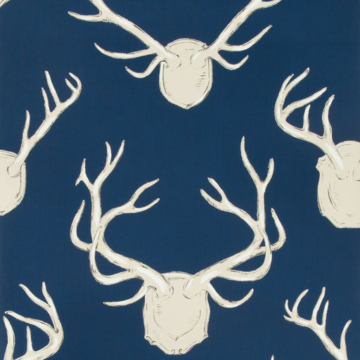 LEE JOFA - ANTLERS PAPER- NAVY - Wallcovering by the Roll NAVY