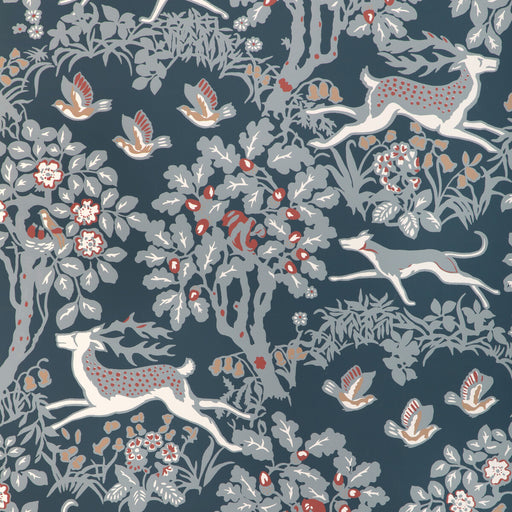 LEE JOFA - MILLE FLEUR WP- DENIM - Wallcovering by the Roll DENIM