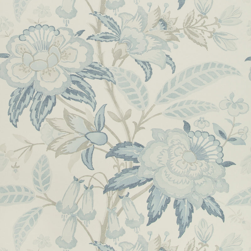 LEE JOFA - DAVENPORT PAPER- FROST BLUE - Wallcovering by the Roll FROST BLUE