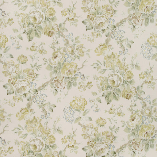 LEE JOFA - GARDEN ROSES WP- LIME/LEAF - Wallcovering by the Roll LIME/LEAF