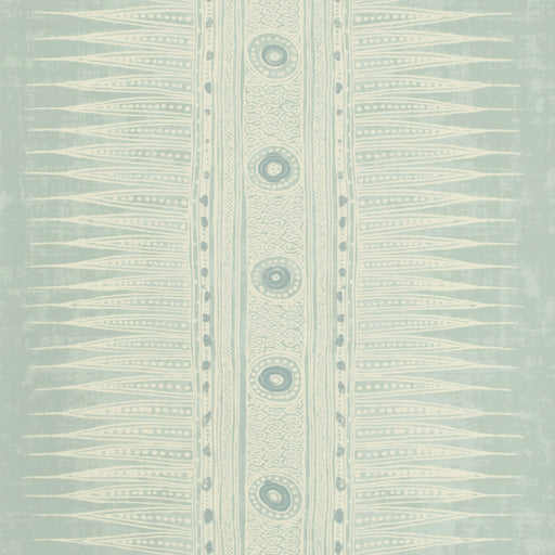 LEE JOFA - INDIAN ZAG PAPER- AQUA - Wallcovering by the Roll AQUA