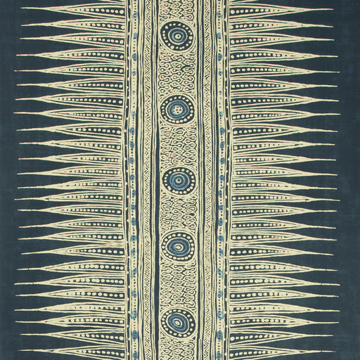 LEE JOFA - INDIAN ZAG PAPER- INDIGO - Wallcovering by the Roll INDIGO