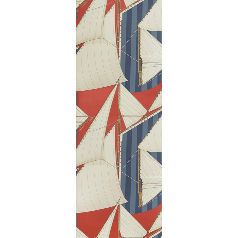 LEE JOFA - ST TROPEZ WP- RED/BLUE - Wallcovering by the Roll RED/BLUE
