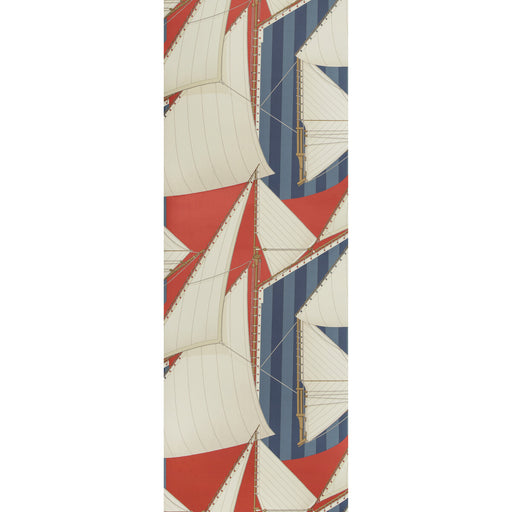LEE JOFA - ST TROPEZ WP- RED/BLUE - Wallcovering by the Roll RED/BLUE