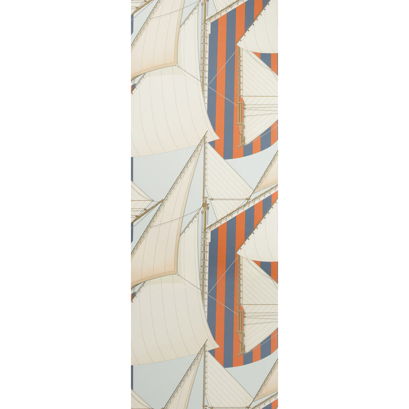 LEE JOFA - ST TROPEZ WP- SLATE/SPICE - Wallcovering by the Roll SLATE/SPICE