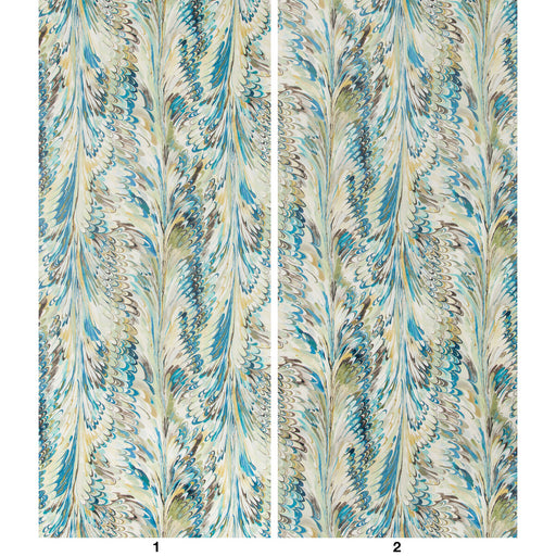 LEE JOFA - TAPLOW PAPER- PEACOCK/GOLD - Wallcovering by the EACH PEACOCK/GOLD