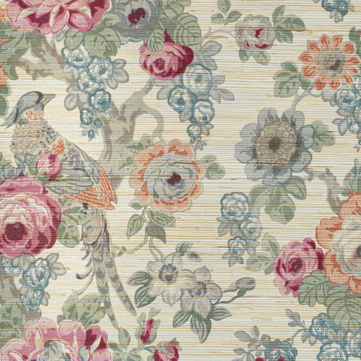 LEE JOFA - AVONDALE PAPER- BERRY/SLATE - Wallcovering by the Roll BERRY/SLATE