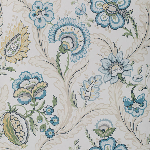 LEE JOFA - WIMBERLY PAPER- BLUE/SPRING - Wallcovering by the Roll BLUE/SPRING