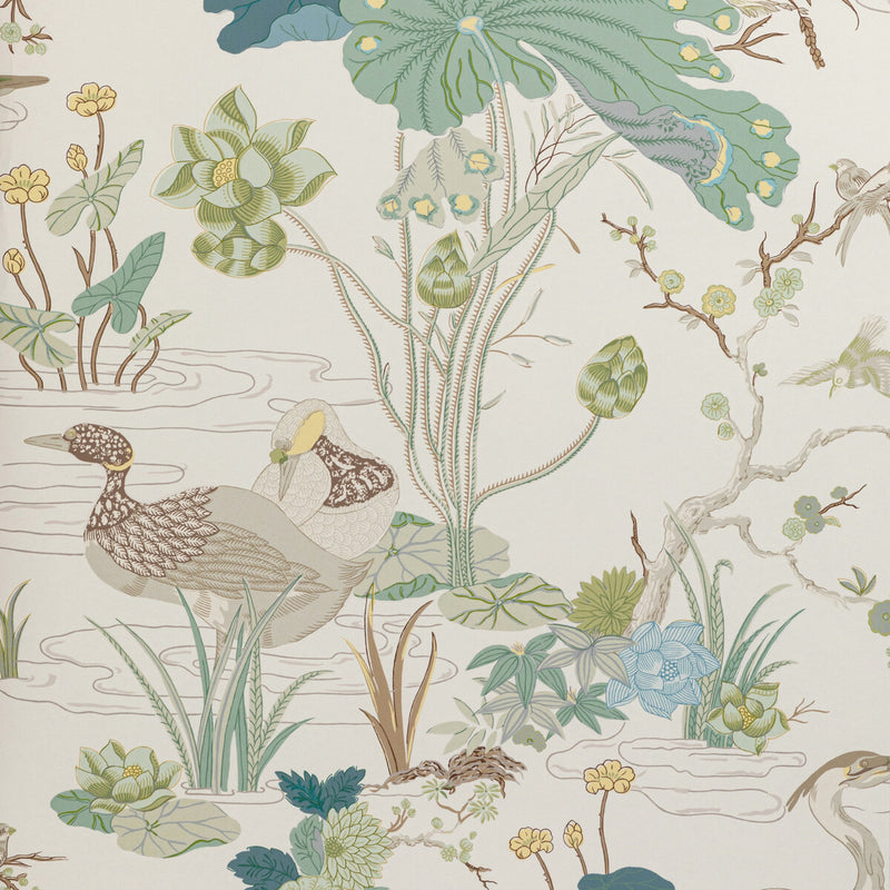 LEE JOFA - LUZON PAPER- JADE - Wallcovering by the Roll JADE