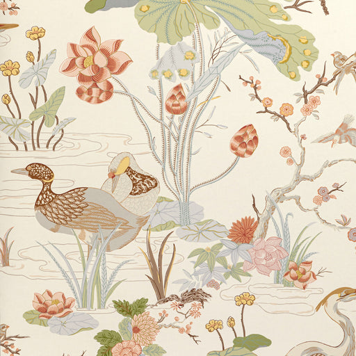 LEE JOFA - LUZON PAPER- APRICOT - Wallcovering by the Roll APRICOT