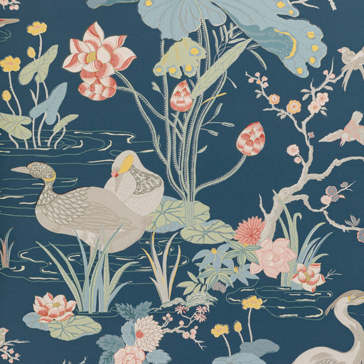 LEE JOFA - LUZON PAPER- SAPPHIRE - Wallcovering by the Roll SAPPHIRE