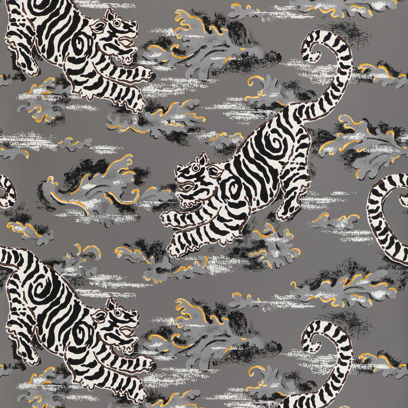LEE JOFA - BONGOL PAPER- CHARCOAL - Wallcovering by the Roll CHARCOAL