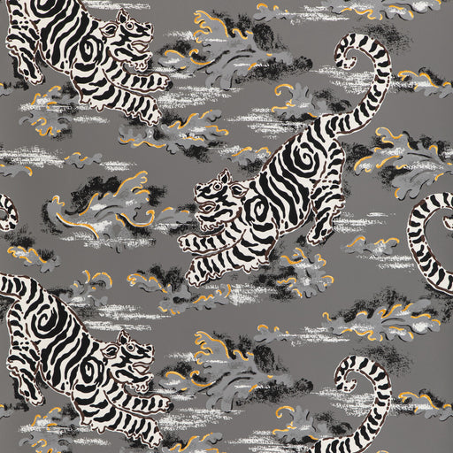 LEE JOFA - BONGOL PAPER- CHARCOAL - Wallcovering by the Roll CHARCOAL