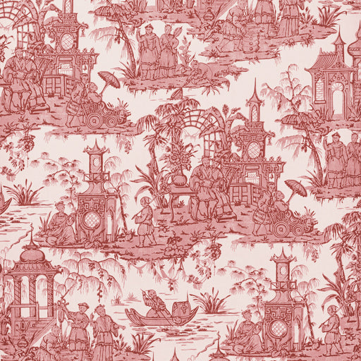 LEE JOFA - PAGODA TOILE PAPER- GARNET - Wallcovering by the Roll GARNET