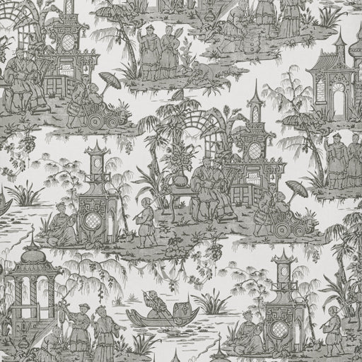 LEE JOFA - PAGODA TOILE PAPER- COAL - Wallcovering by the Roll COAL