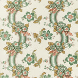 LEE JOFA - BENDAY PAPER- GREEN/ROSE - Wallcovering by the Roll