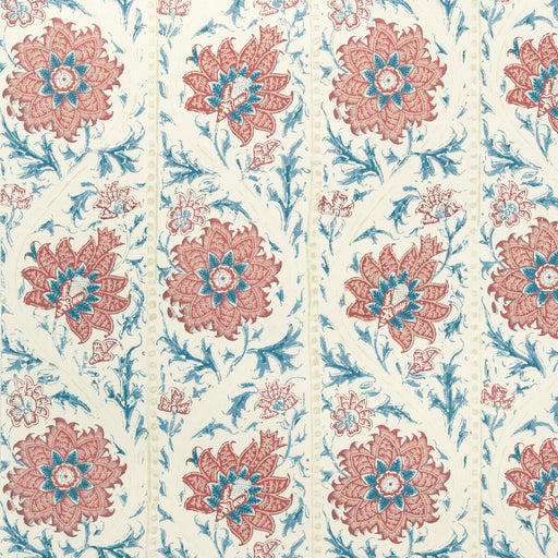 LEE JOFA - CALICO VINE WP- BLUE RED - Wallcovering by the Roll BLUE RED