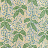 LEE JOFA - PUTNAM PAPER- LEAF/BLUE - Wallcovering by the Roll