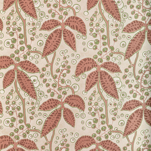 LEE JOFA - PUTNAM PAPER- BRICK/GREEN - Wallcovering by the Roll BRICK/GREEN