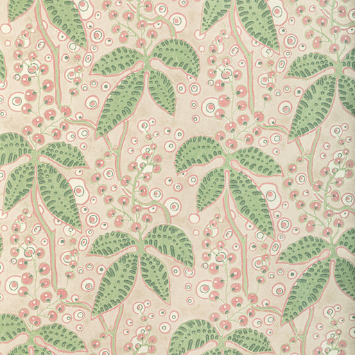 LEE JOFA - PUTNAM PAPER- GREEN/ROSE - Wallcovering by the Roll GREEN/ROSE