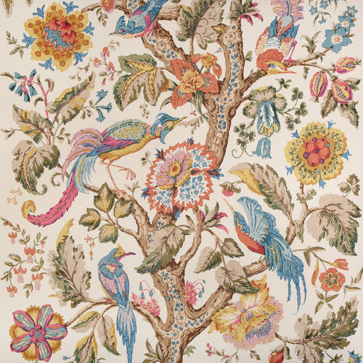 LEE JOFA - TREE OF LIFE PNL- DENIM/BERRY - Wallcovering by the Roll DENIM/BERRY