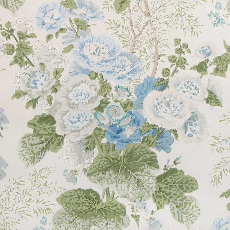 LEE JOFA - GRAND ALTHEA WP- BLUE/LEAF - Wallcovering by the Roll BLUE/LEAF