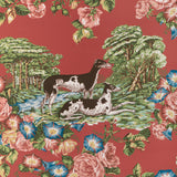LEE JOFA - WHIPPETS PAPER- RED - Wallcovering by the Roll
